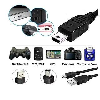 ￼Cabos v3 usb x mini usb v3 com 1 metro