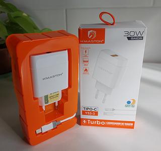 Carregador Completo Turbo Rápido H'maston 30w QC 3.0 para type-c