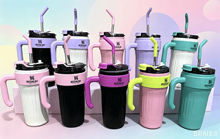 Garrafa Térmica de Agua com Canudo 890ml Stanley