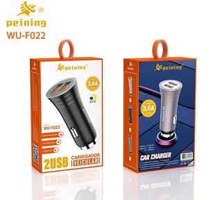 Carregador Veicular Carro Rapido 3.6A Turbo 2 Saida Usb - Carregador Veicular Carro