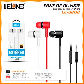 Fone De Ouvido P2 C/ Microfone (le-0202)