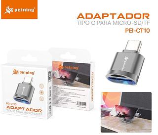 ￼Mini Adaptador USB-C Para Micro-SD TF Tipo C-ORIGINAL Peining