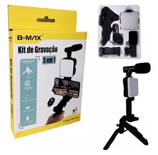 Kit De Gravação 5em1 Controle Bt/tripe/microfone/led/suport—bm-244