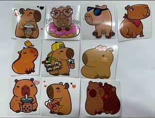 Adesivo do CAPIVARA 10modelo para copo Stanley （pacote com 6 unidades）