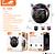 Caixa de Som Bluetooth Despertador Panda Clock com Cor LED