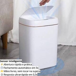 11L Lixeira Automática Inteligente com Sensor, Fácil de Abrir, Lixeira Doméstica de Toque