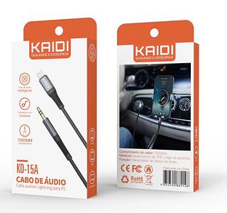 Cabo Áudio Auxiliar Lightning P2 Músicas Caixa Som Cel Carro-Kadi