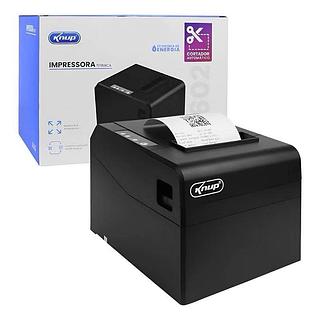 Impressora Térmica Papel 80mm Cupom/Nota Compacta Knup Bivolt, Econômica, Corte Automático Preta