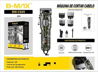 ￼Máquina De Cortar Cabelo Cortador Barbeador Aparador Profissional Acabamento Barba 8 Peças Elétrico