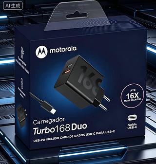 carrecador motorola dupla saida USB mais type-c cabo type-c turbo 168w qualidade（pode iphone 15）