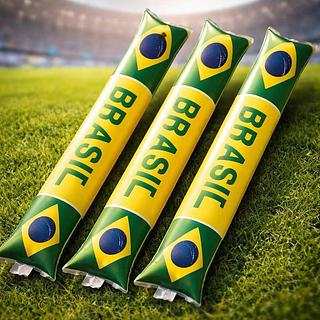 ￼Balão Bastão Brasil Bate Bate Torcedor Futebol Copa Mundo Festa Torcida
