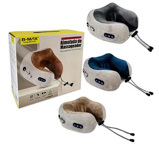 Almofada Massageadora Pescoço e Lombar Travesseiro Massageador Massagem Relaxante Recarregável - BM-F1027