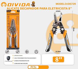ALICATE DECAPADOR PARA ELETRICISTA 8"