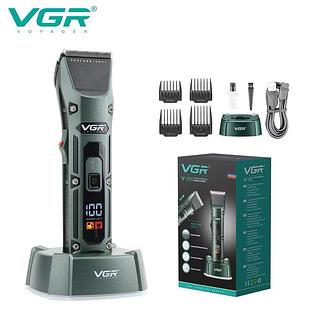 Máquina de Cortar Cabelo Profissional VGR V-696 Aparador de Pelos Sem Fio Visor Digital Barbeiros