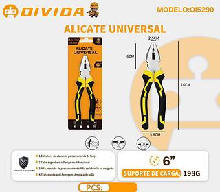 1 Alicate Universal 6'' Aço Carbono Emborrachado Isolado