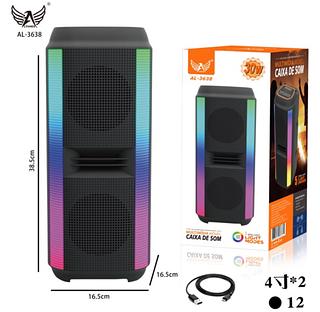 caxia de som com funcao de radio usb/blurtooth/Fm/led