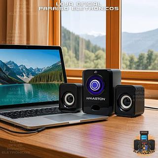 ￼Caixa de Som Home Theather 3 em 1 SUBWOOFER BLUETOOTH 11W p/ NOTEBOOK CELULAR TV H'MASTON