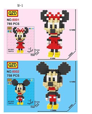 BLOCOS DE MONTAR COM 785PEÇAS.BLOCOS DE CONSTRUÇÃO Mikey e Minnie