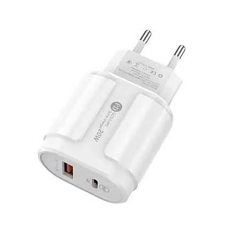 Fonte quick charger PD20 usb e tipo c 20w