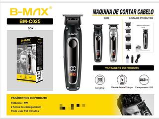 Máquina De Cortar Cabelo Cortador Barbeador Aparador Profissional Acabamento Barba 8 Peças Elétrico