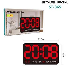 Relógio De Parede Grande Led Digital P/ Academia Hospital 21.5✖️11cm