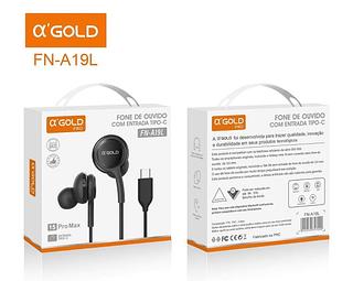 Fone De Ouvido Tipo C Para Samsung Xiaomi iPhone 15 16 17 Preto