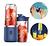 ￼Kit2 400ML Espremedor Elétrico Mini Liquidificador Portátil 6 Lâminas De Suco De Alimentos Misturador