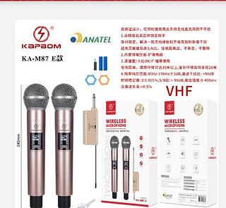 Kit 2 Microfones Sem Fio Recarregavel Com Longo Alcance