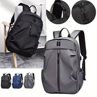 ￼Mochila Masculina E FemininaVersátil Leve De 20L Escolar Resistente Com Compartimento Para Laptop De Carregamento USB