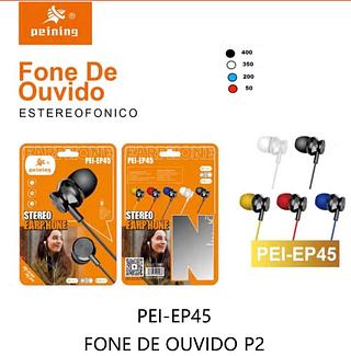 Fone de Ouvido com Fio Peining PEI-EP45: Música e Chamadas com Qualidade!