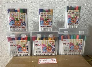 kit100 Canetas Coloridas Ponta única Conjunto Estojo Escolar Marcador /Marcador acrílico