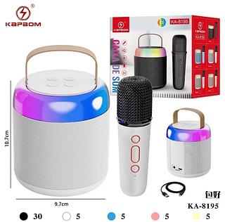 caixa de som karaokê led com 1 microfone