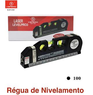 Nível De Mão Laser Linhas Cruz Com Trena 3 E 1 Profissional
