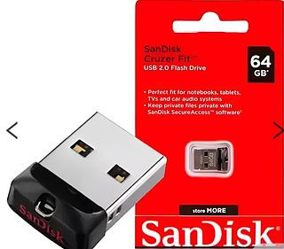 Pendrive Sandisk 64gb Cruzer Fit