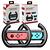 Par Volante N Switch Controle Joy con Grip Dobe Joycons Preto