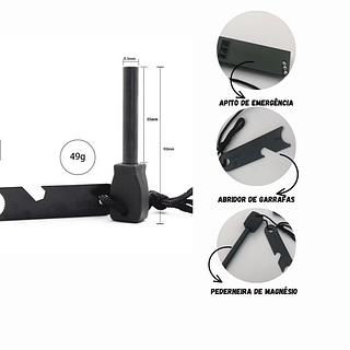 Pederneira De Magnésio - Camping Pesca Com Abridor Acendedor De Fogo - faca