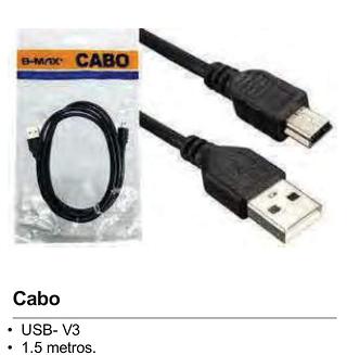 Cabo V3 1.5mt corosso Passa Dados Com Filtro - Usb-v3-1.5m
