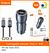 ￼Carregador Veicular 60w Turbo Porta Dupla + Cabo Tipo C Tipo C Super Rapido