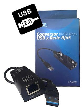 Conversor de Rede USB 2.0 RJ45 10/100 Mbps Knup