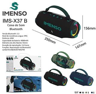 Boombox Caixa de Som Imenso Bluetooth 60W Extra Bass TWS