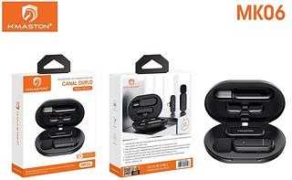 Microfone de Lapela para Tipo C Hmaston sem Fio Canal Duplo MK-06