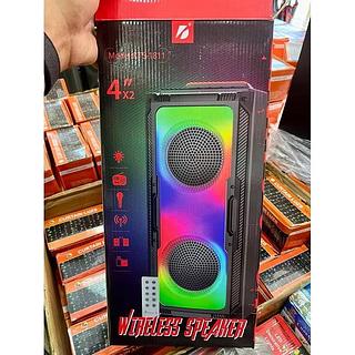 ￼Super Caixa de Som kts 1811 Potente com Bluetooth FM USB Pen drive pega Microfone e leds e Controle