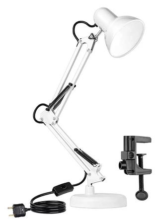 Luminária Mesa Abajur Quarto Articulável Com Garra E Base—Bmax