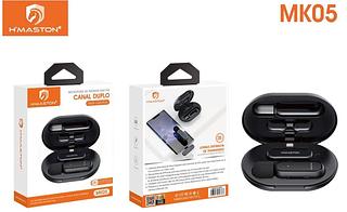 Microfone de Lapela para iPhone Hmaston sem Fio Canal Duplo MK-05