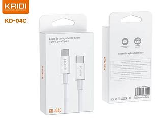 Cabo de dados e carregamento turbo KAIDI Tipo-C para iPhone (2m)