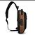 Bolsa Masculina Transversal Pochete Anti-Furto Cadeado USB Impermeável Resistente