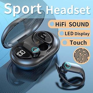 Fone de ouvido Sem Fio Bluetooth5.3 Esportivo Design Pendurado Na Orelha Ergonômico