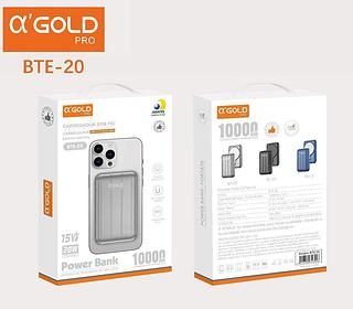 CARREGADOR PORTÁTIL POWER BANK MAGNETICO INDUÇÃO 15W 10.000MAH - AGOLD - BTE-20