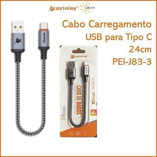 Cabo Carregamento 24cm USB para Tipo-C （PEINING）