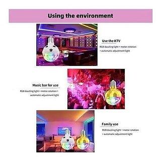 Lampada Rgb Led Colorido Giratória Bombillo Festa Balada E27